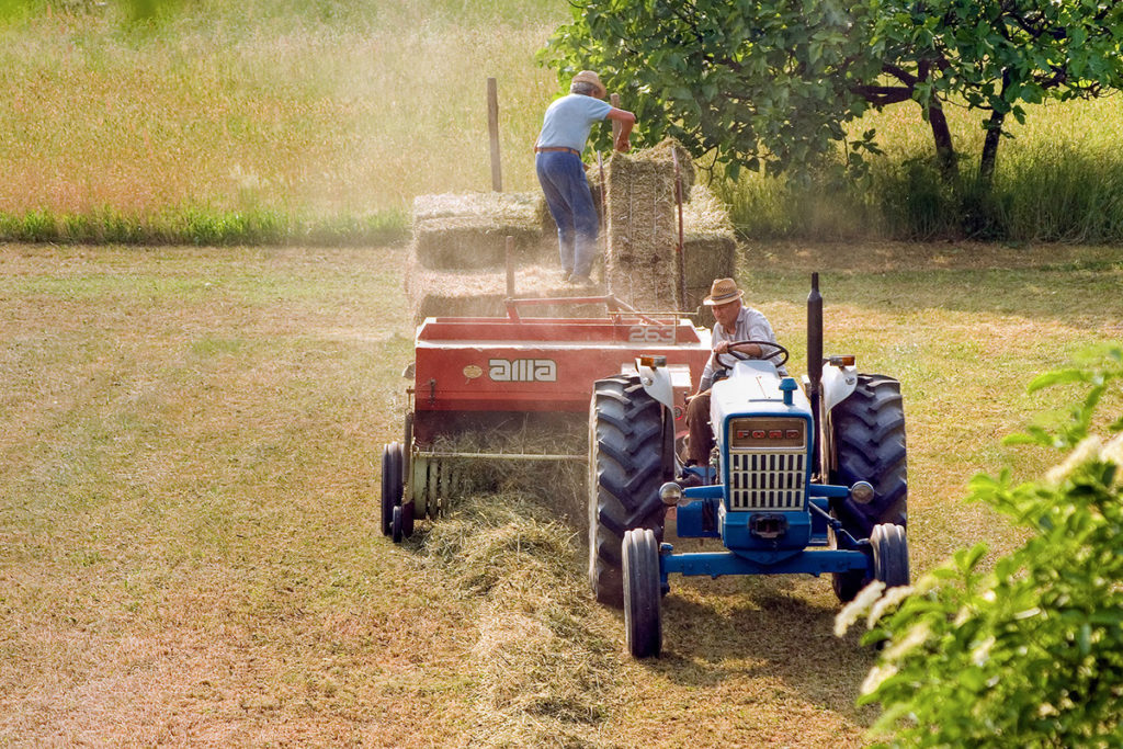 Tractor and Baler
